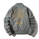 Varsity Jacket Embroidered Jacket Casual Stand Collar Baseball Uniform