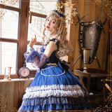 Gothic Lolita Harajuku Style Clothing Small Skirt Starry Night JSK CLA Elegant Dress FS Tea Party Skirt