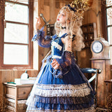 Gothic Lolita Harajuku Style Clothing Small Skirt Starry Night JSK CLA Elegant Dress FS Tea Party Skirt