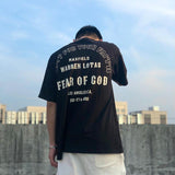 Fog T Shirt Tshirt Jesus Short Sleeve Christmas Loose Casual High Street Tshirt Men Trend plus Size Retro Sports Fear Of God essential