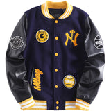 Yankees Letter Jacket Spring and Autumn Baseball Uniform Stitching Embroidery Flight Jacket Men and Women