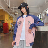 Yankees Letter Jacket Spring and Summer Men's and Women's Baseball Uniform Letter Embroidery Color Matching Short Coat