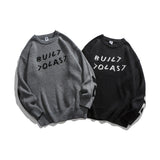 Man Fall Winter Outfis Autumn and Winter Vintage round Neck Sweater Male Letter Embroidered Sweater Casual Top
