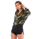 Nina Parker Camo Jacket Baseball Uniform Vacation Camouflage Female