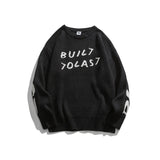 Man Fall Winter Outfis Autumn and Winter Vintage round Neck Sweater Male Letter Embroidered Sweater Casual Top