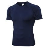Moisture Wicking Shirts Men = Sports Running Fitness Clothes Wicking T-shirt High Elasticity Training Short Sleeve