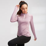 Moisture Wicking Shirts Fall/Winter Women 'S Long-Sleeved Sports Wear Fitness Running Yoga Clothes High Elastic Tights Quick-Drying Sweater