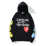 Kanye Hoodie Kanye Hoodie Love Smiley Face Hooded Hip Hop Loose Fleece Hoodie Sweater