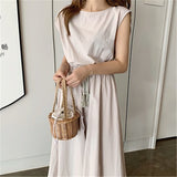 Work Dresses for Teachers Summer Loose Large Size Midi Dress