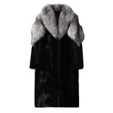 Beaver Coat Men's Marten Overcoats Winter Warm Jacket Casual plus Size