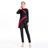 Burkini Muslim Swimwear Plus Size Slim-Fit Assorted Colors Conservative Swimwear Three-Piece Sports