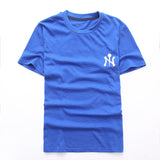 Yankee T Shirt Mlbny round Neck Print T-shirt Men's and Women's Summer Baseball Short Sleeve Loose