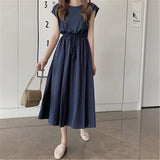 Work Dresses for Teachers Summer Loose Large Size Midi Dress