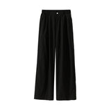Men Suit Pants Casual Wide-Leg Suit Pants Loose