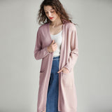 Beth Dutton Outfits Autumn Sweater Women's Inverness Mid-Length Autumn and Winter Knitted Cardigan