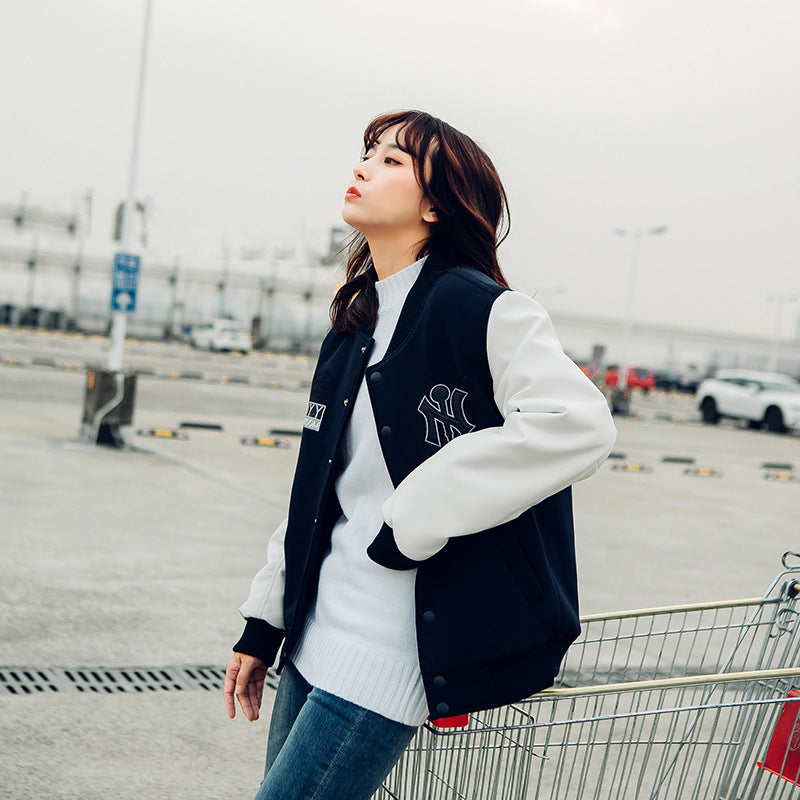 Yankee Letterman Jacket Outfit Senior Jackets Varsity Baseball College Coat Mlbny Spring and Autumn Hooded Cotton Addition Baseball Uniform