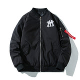 New York NYC Varsity Jacket Stand-up Collar Thick Cotton Jacket Embroidered Baseball Uniform