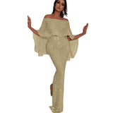 Nina Parker Dresses Big Ruffled Chest Wrap Hip Slim Fit Slit Evening Long Dress
