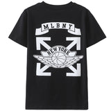 Yankees T Shirt Spring and Summer Men's and Women's Cotton T-shirt Short Sleeve Loose Letters Print Sports and Leisure