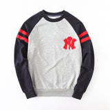 Yankee Pullover Sweater Mlbny Sweater Men's and Women's Long-Sleeved T-shirt Loose round Neck Pullover