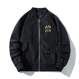 New York NYC Varsity Jacket Pilot Coat Stand Collar Baseball Uniform