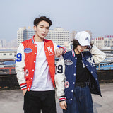 Yankees Letter Jacket Cotton-Padded Jacket Spring and Autumn Men's and Women's Baseball Uniform plus Size Flight Jacket