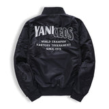 Yankees Letter Jacket Loose Casual Sports Baseball Uniform Men's and Women's Jacket Army Green