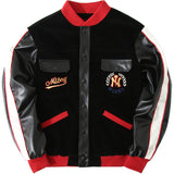 Yankee Letterman Jacket Outfit Senior Jackets Varsity Baseball College Coat Mlbny Unisex Wear Baseball Uniform Jacket