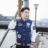 Yankees Letter Jacket Cotton-Padded Jacket Spring and Autumn Men's and Women's Baseball Uniform plus Size Flight Jacket