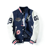 Yankees Letter Jacket Cotton-Padded Jacket Spring and Autumn Men's and Women's Baseball Uniform plus Size Flight Jacket