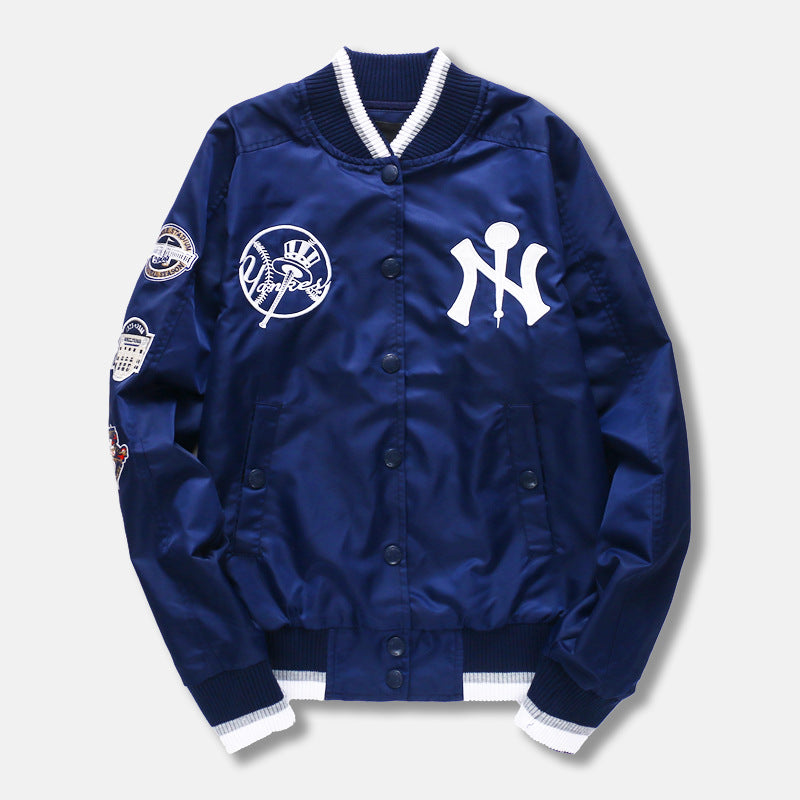 Yankee Letterman Jacket Outfit Senior Jackets Varsity Baseball College Coat Mlbny Loose Leisure Sports Baseball Uniform