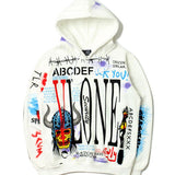 Vlone Sweatshirt Autumn and Winter Hoodie Men's and Women's Painted Sweater Coat