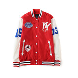 Yankees Letter Jacket Cotton-Padded Jacket Spring and Autumn Men's and Women's Baseball Uniform plus Size Flight Jacket