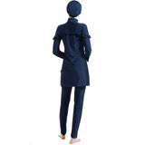 Burkini Swimwear Muslim Fashion Outfits Plus Size Long Sleeve Trousers Black Slimming Women's Swimwear