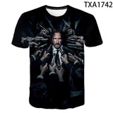 John Wick Keanu T Shirt John Wick3d Printed round Neck T-shirt Men and Women