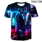 John Wick Keanu T Shirt John Wick3d Printed round Neck T-shirt Men and Women