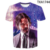 John Wick Keanu T Shirt John Wick3d Printed round Neck T-shirt Men and Women