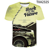 Back to the Future Costume round Neck T-shirt Summer Printed Men and Women Fashion Casual