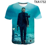 John Wick Keanu T Shirt John Wick3d Printed round Neck T-shirt Men and Women
