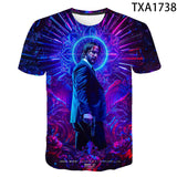 John Wick Keanu T Shirt John Wick3d Printed round Neck T-shirt Men and Women