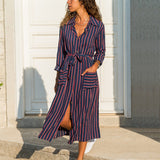 Work Dresses With Pockets Printed Pocket Long Sleeve Plus Size Long Dress