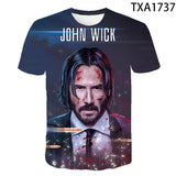 John Wick Keanu T Shirt John Wick3d Printed round Neck T-shirt Men and Women