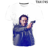John Wick Keanu T Shirt John Wick3d Printed round Neck T-shirt Men and Women
