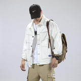 Denim Jacket Men's Spring and Autumn Loose Large Size Denim Casual Jacket Men's Denim Jacket