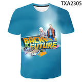 Back to the Future Costume round Neck T-shirt Summer Printed Men and Women Fashion Casual