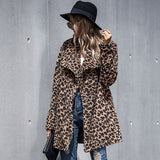 Women Sherpa Jacket Faux Fur Coat Female Mid-Length Autumn and Winter Woolen Coat