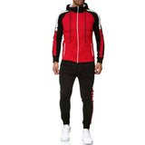 Men Tracksuit Set Jogging Suits Mens Men's Leisure Sports Suit Striped Color Matching Fashion Sports Set