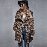Women Sherpa Jacket Faux Fur Coat Female Mid-Length Autumn and Winter Woolen Coat