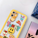justin b drew phone case Drew Smiley Face IPhone8 Phone Case Apple 11pro Transparent