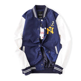 Yankees Letter Jacket Spring and Autumn Men's and Women's Baseball Uniform Casual Cardigan Student Jacket